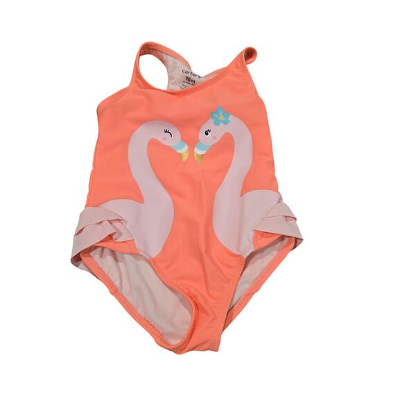 Baby's Carter's Coral Flamingo One Piece Swimsuit | Size 18 Months - Picture 1 of 7